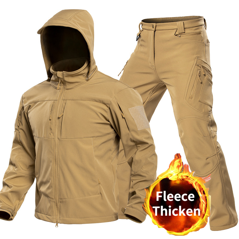 Winter Clothing Hiking - Męski taktyczny komplet softshellowy na zewnątrz