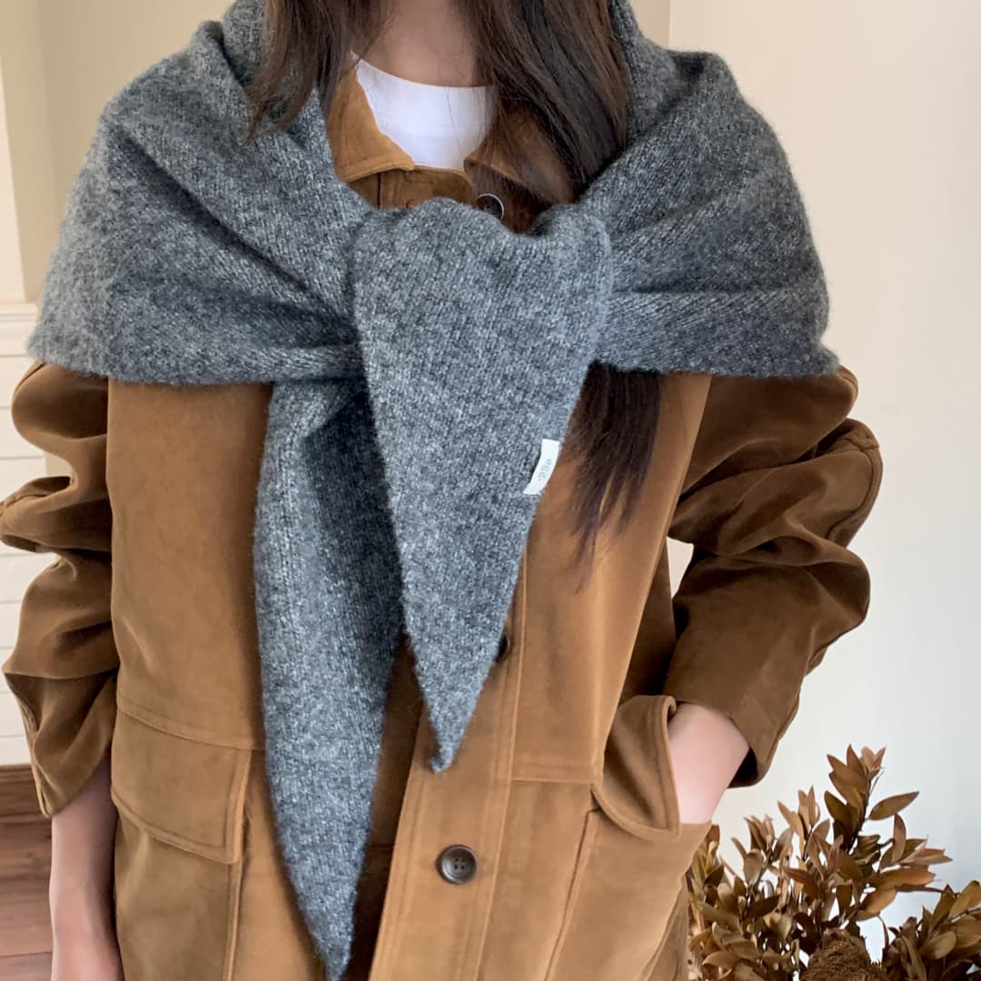Winter Clothing Korea - NOWY koreański trójkątny szalik 2026, niszowy