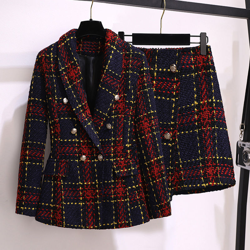 Winter Clothing Korean - Kobiety Zimowy Vintage Tweed Koreański Garnitur