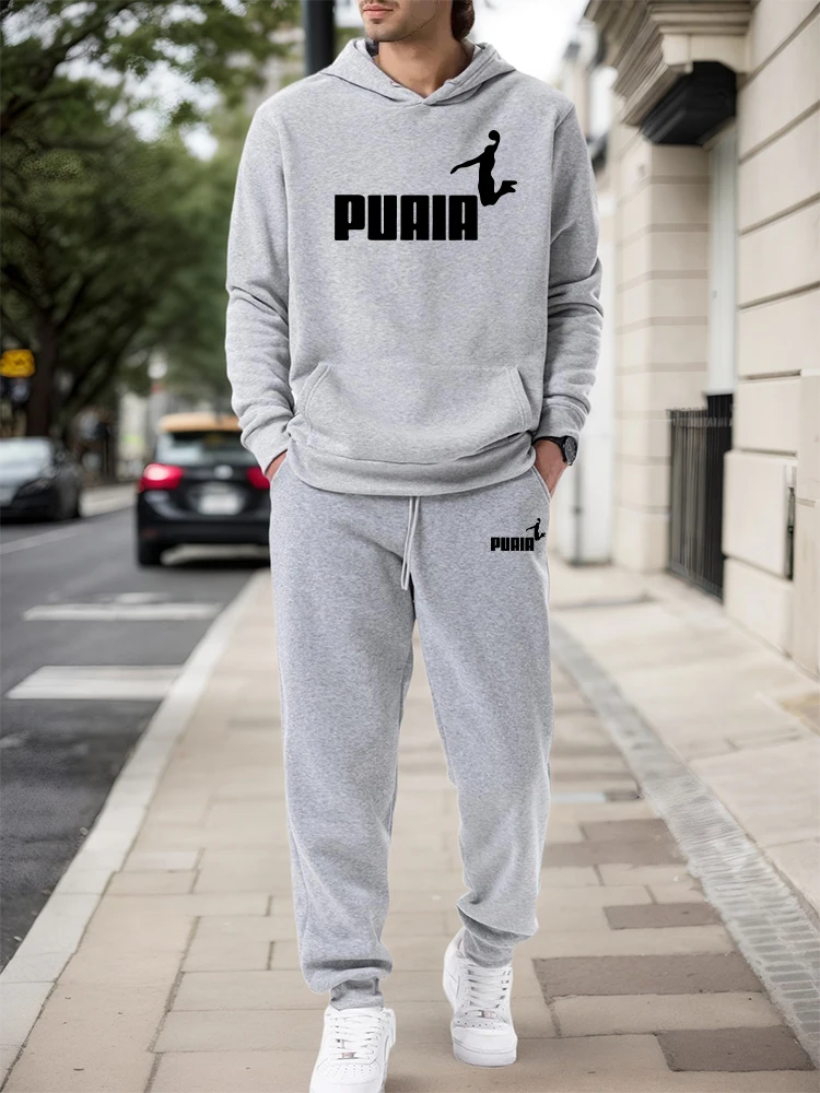 Winter Clothing Men - Męski Zestaw/Bluza z Kapturem/Spodnie 2026 Jesień