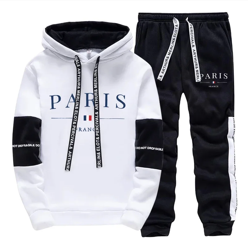 Winter Clothing Men - Męski dres 2-częściowy z nadrukiem, casualowe