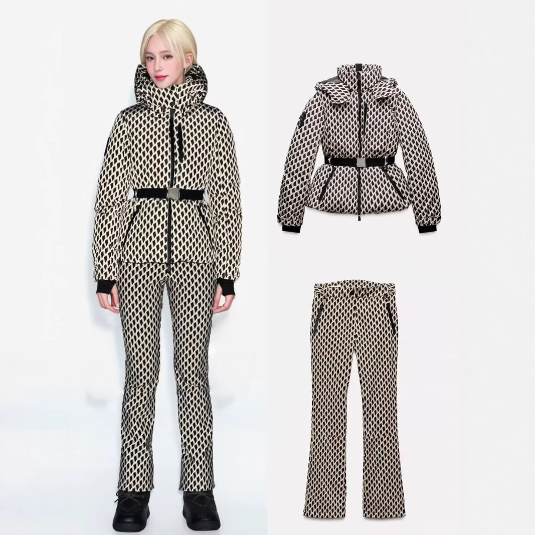 Winter Clothing For Sale - Damski zimowy dwuczęściowy zestaw narciarski: ocieplana