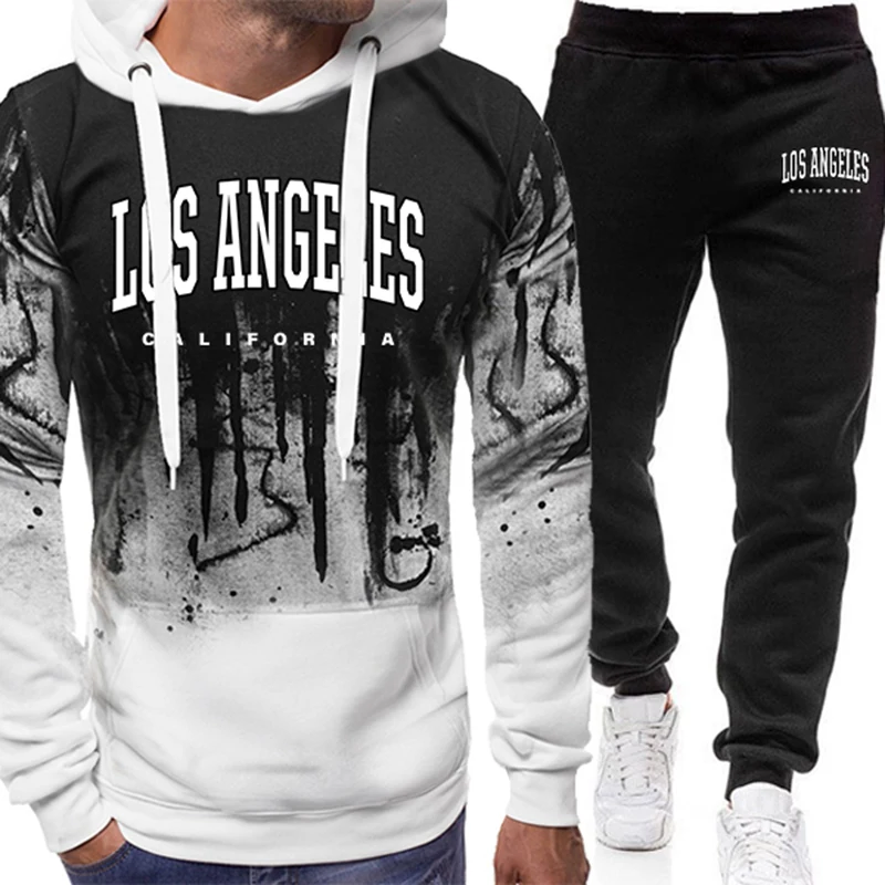 Winter Clothing Men - Męski dres sportowy z nadrukiem, bluza