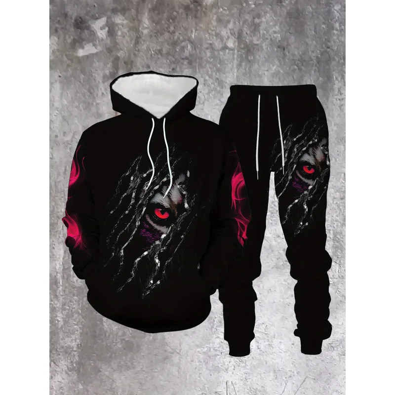 Winter Clothing Men - Męski zestaw dresowy 2026 z nadrukiem