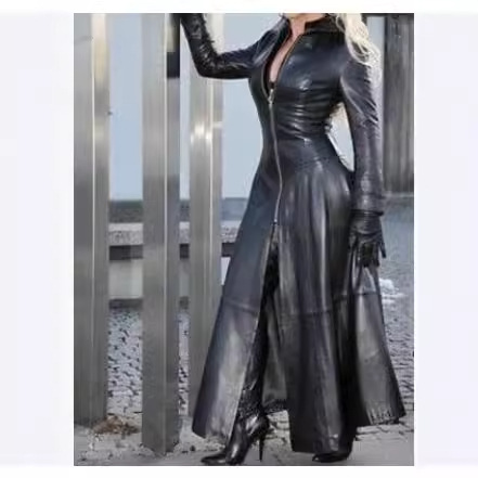 Winter Clothing Plus Size - Kurtka damska z imitacji skóry PU,