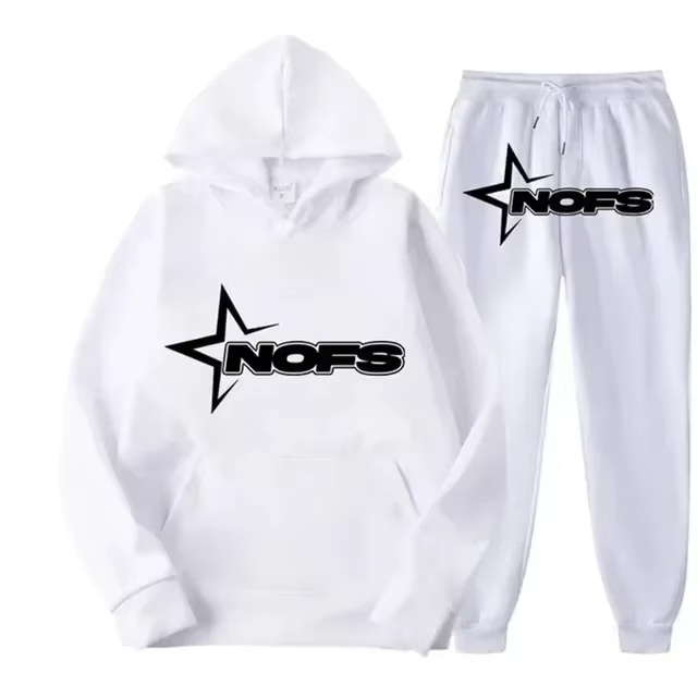Winter Clothing Men - Męski dres streetwearowy z kapturem 2026,