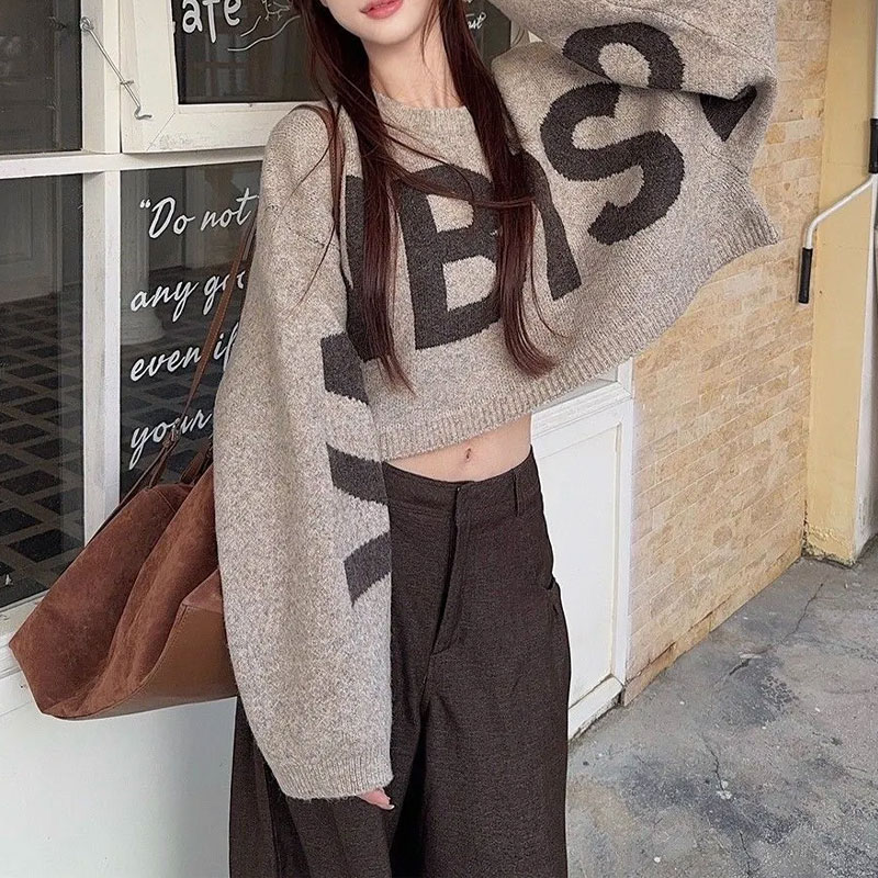 Damskie swetry z krótkim rękaw – Winter Clothing Korean recenzja i cena