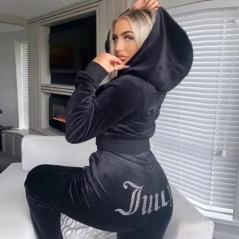 Damski welurowy dres Juicy Cou – Winter Clothing For Sale recenzja i cena
