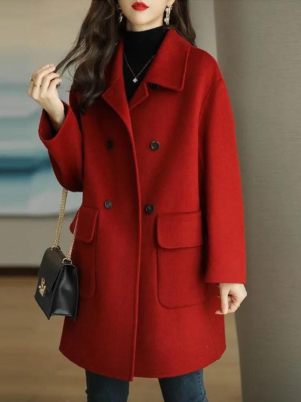 Stylowy płaszcz wełniany do po – Winter Clothing Korea recenzja i cena