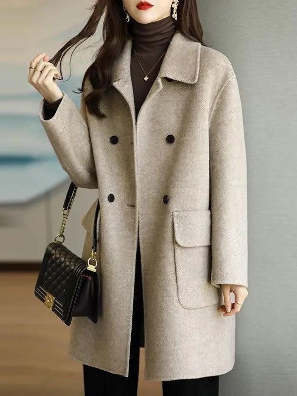 Stylowy płaszcz wełniany do po – Winter Clothing Korea recenzja i cena