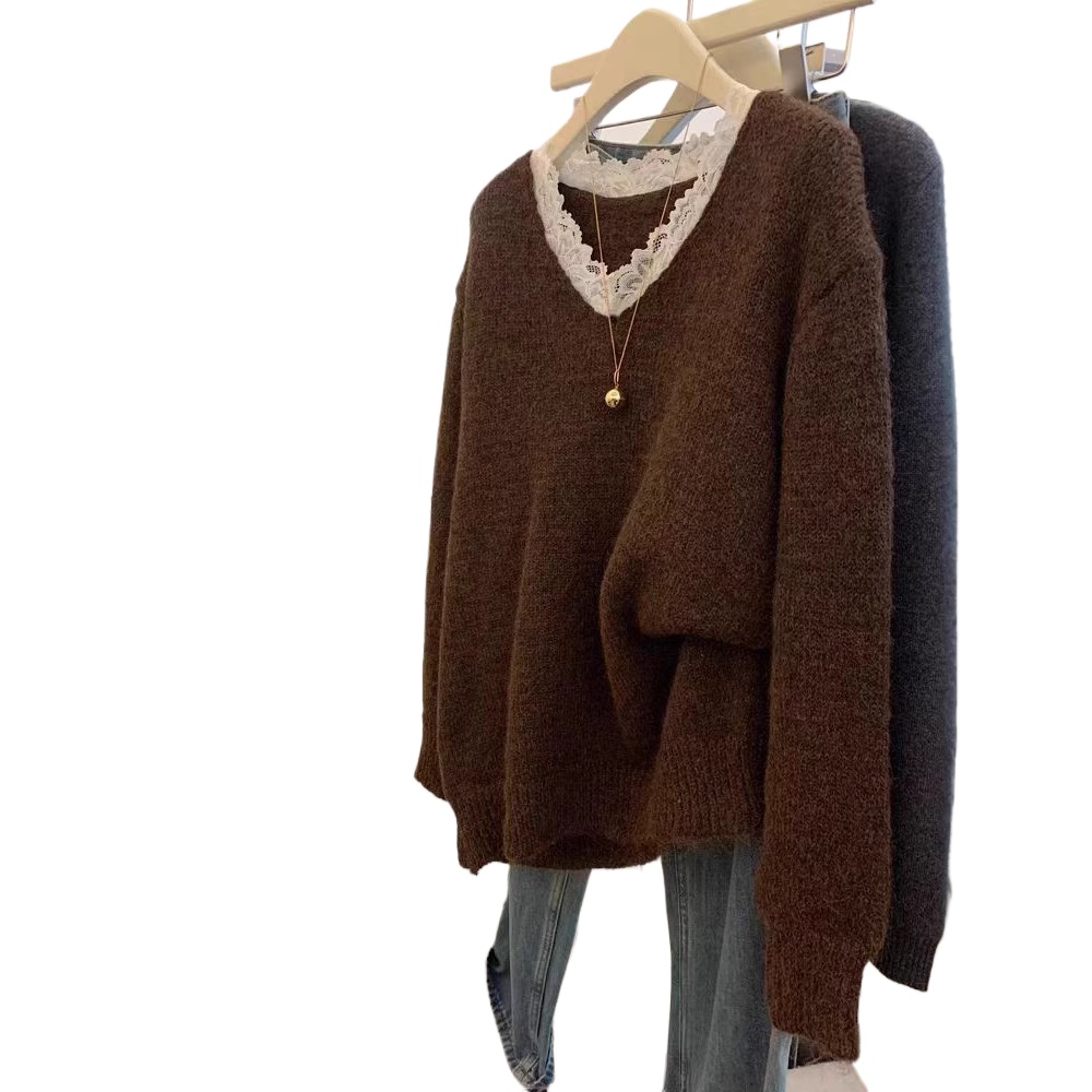 Sweter z koronką w kontrastowy – Winter Clothing Colors 2026 recenzja i cena