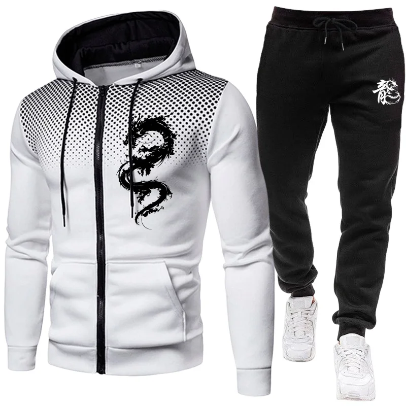 Męski Zestaw z Nadrukiem Smoka – Winter Clothing Men recenzja i cena