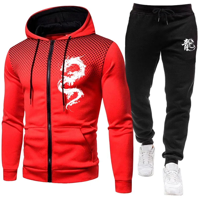 Męski Zestaw z Nadrukiem Smoka – Winter Clothing Men recenzja i cena